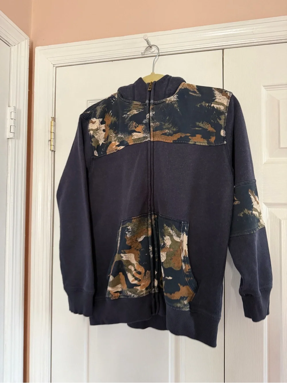 Lucky Brand Zip Up Navy Blue Hoodie